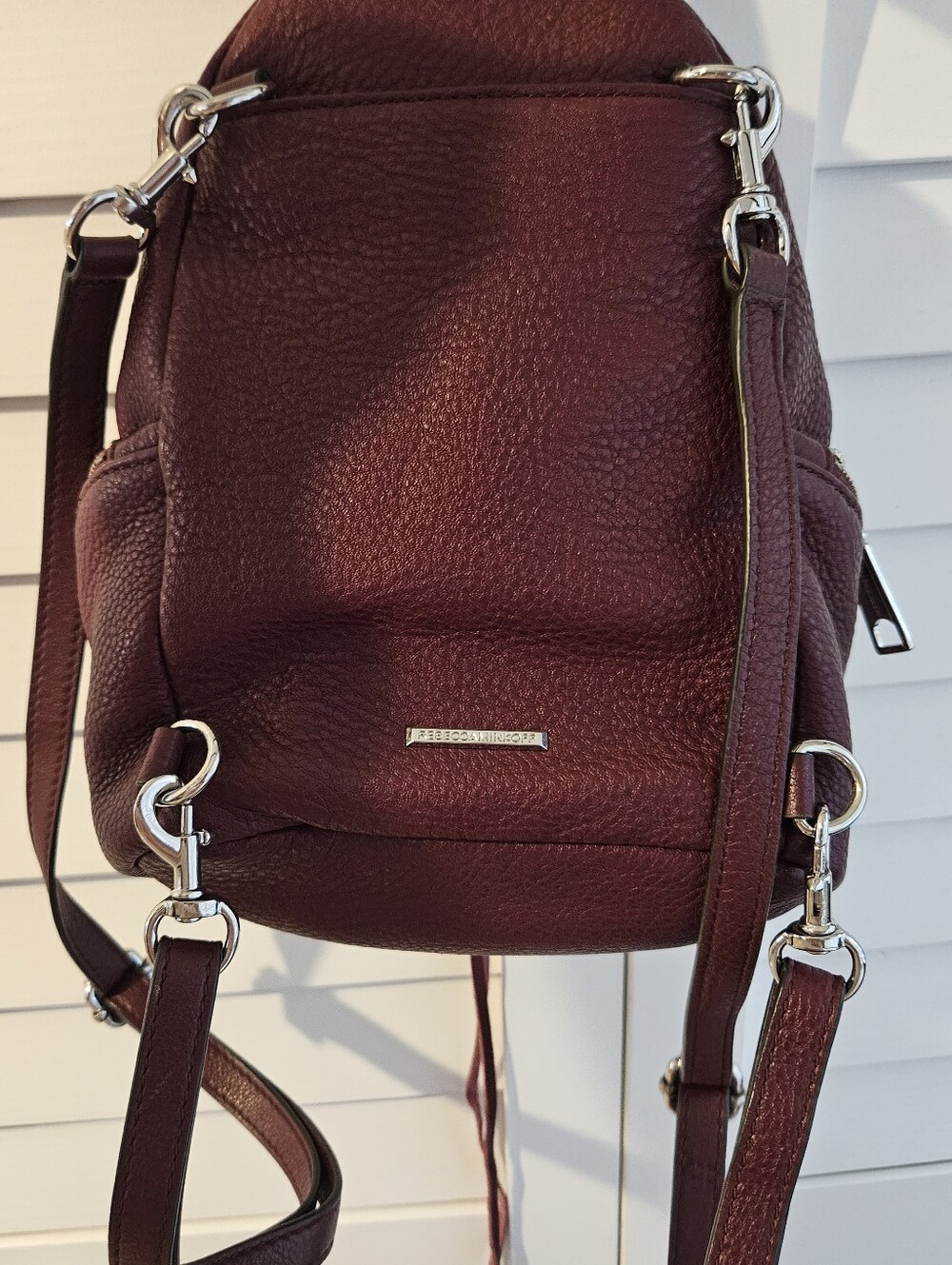 Rebecca Minkoff Burgundy Mini Backpack - Picture 8 of 12